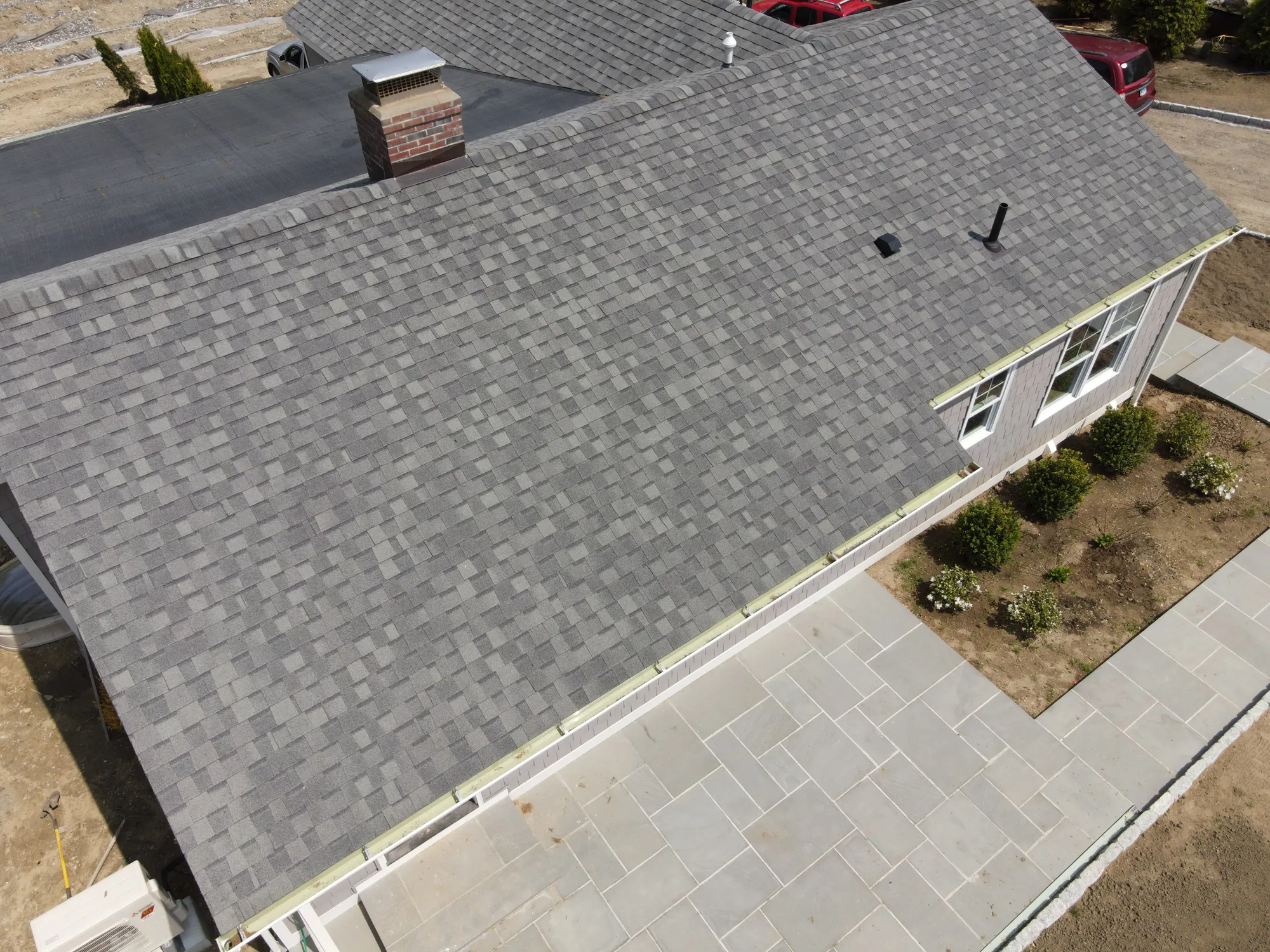 Completed roof installation, Wilton CT
